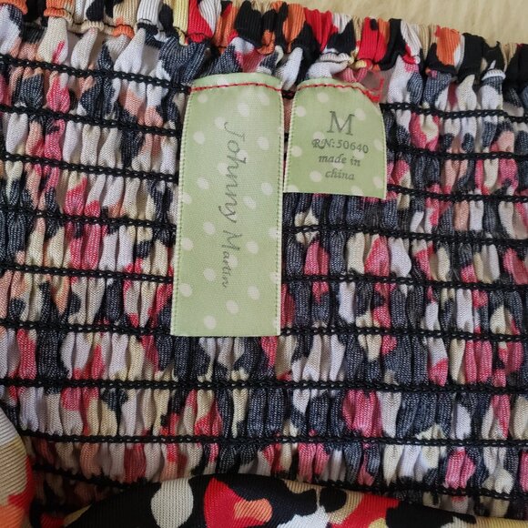 Johnny Martin Multi Color Dress - Size M - Flowy, ruched, spaghetti straps. - Picture 5 of 12